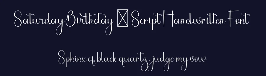 Saturday Birthday – Script Handwritten Font by freshtypeink — Script Handwritten Font — thumbnail 2