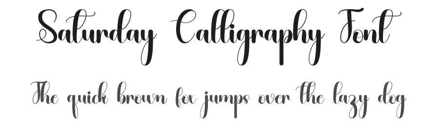 Saturday Calligraphy Font by inermediaSTUDIO — Script Handwritten Font