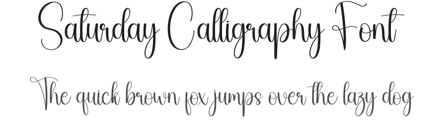 Saturday Calligraphy Font by creativeletter — Script Handwritten Font