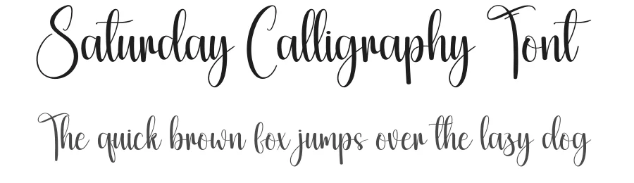 Saturday Calligraphy Font by creativeletter — Script Handwritten Font