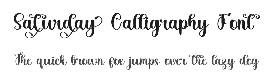 Saturday Calligraphy Font by inermediaSTUDIO — Script Handwritten Font