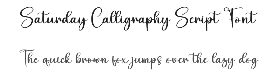 Saturday Calligraphy Script Font by creativeletter — Script Handwritten Font