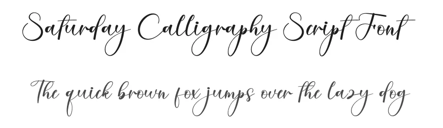 Saturday Calligraphy Script Font by creativeletter — Script Handwritten Font