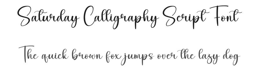 Saturday Calligraphy Script Font by creativeletter — Script Handwritten Font