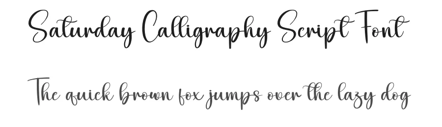 Saturday Calligraphy Script Font by creativeletter — Script Handwritten Font