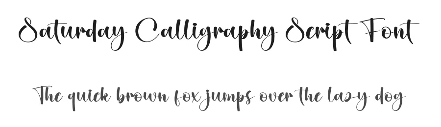 Saturday Calligraphy Script Font by creativeletter — Script Handwritten Font