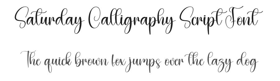 Saturday Calligraphy Script Font by creativeletter — Script Handwritten Font