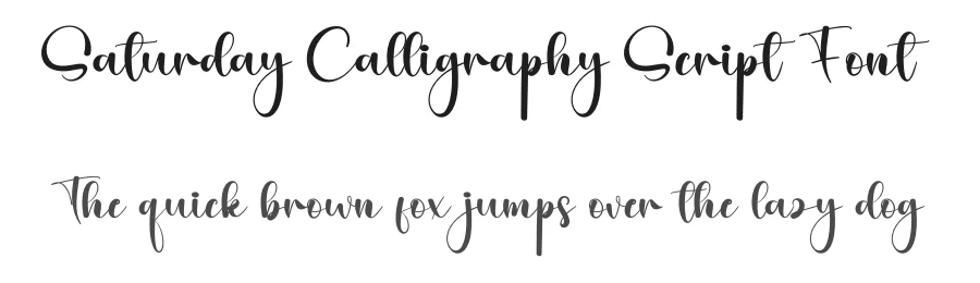 Saturday Calligraphy Script Font by creativeletter — Script Handwritten Font