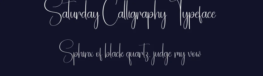 Saturday Calligraphy Typeface by creativeletter — Script Handwritten Font — thumbnail 2