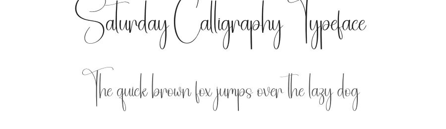 Saturday Calligraphy Typeface by creativeletter — Script Handwritten Font