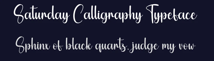 Saturday Calligraphy Typeface by creativeletter — Script Handwritten Font — thumbnail 2