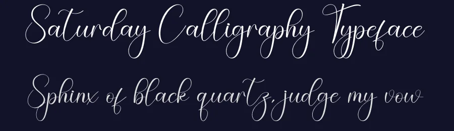 Saturday Calligraphy Typeface by creativeletter — Script Handwritten Font — thumbnail 2