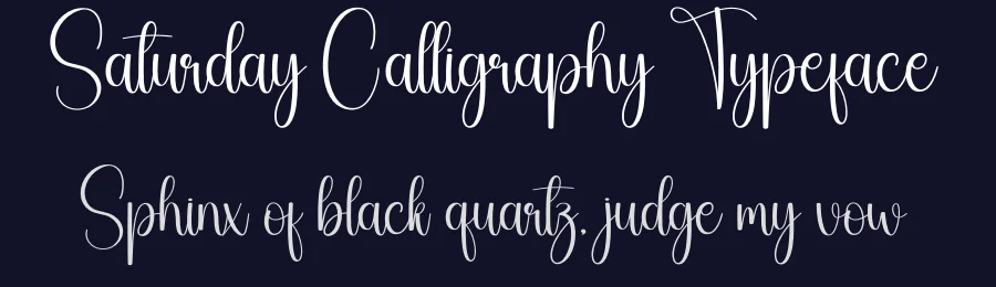 Saturday Calligraphy Typeface by creativeletter — Script Handwritten Font — thumbnail 2