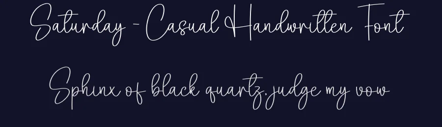 Saturday – Casual Handwritten Font by creativeletter — Script Handwritten Font — thumbnail 2