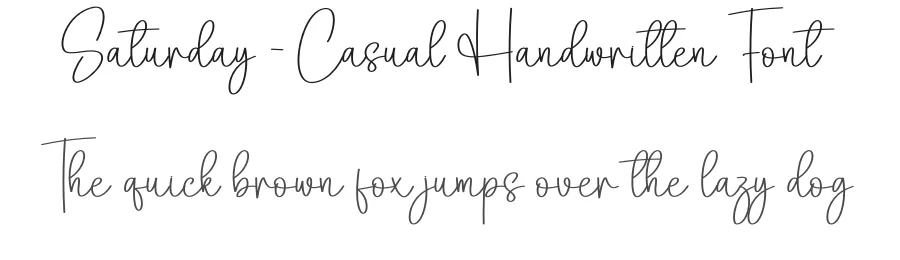 Saturday – Casual Handwritten Font by creativeletter — Script Handwritten Font