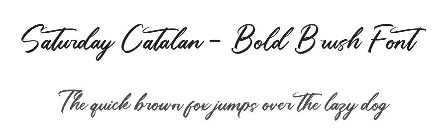 Saturday Catalan – Bold Brush Font by letterenastudios — Script Handwritten Font