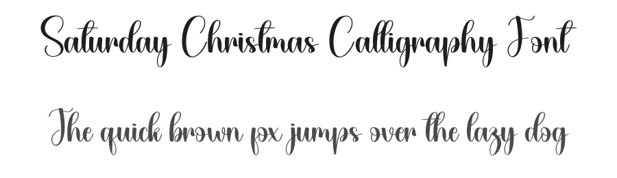 Saturday Christmas Calligraphy Font by creativeletter — Script Handwritten Font