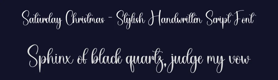 Saturday Christmas – Stylish Handwritten Script Font by creativeletter — Script Handwritten Font — thumbnail 2