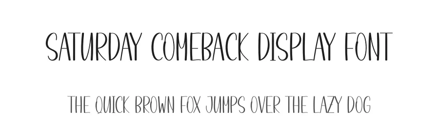 Saturday Comeback Display Font by creativeletter — Display Font