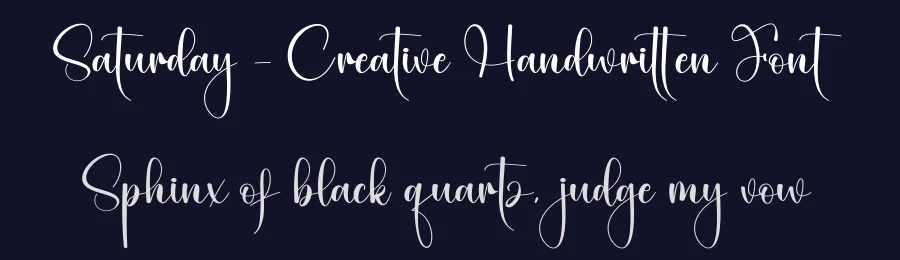 Saturday – Creative Handwritten Font by creativeletter — Script Handwritten Font — thumbnail 2