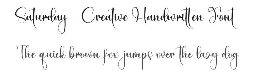 Saturday – Creative Handwritten Font by creativeletter — Script Handwritten Font