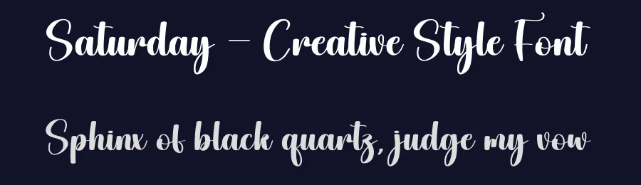 Saturday – Creative Style Font by creativeletter — Script Handwritten Font — thumbnail 2