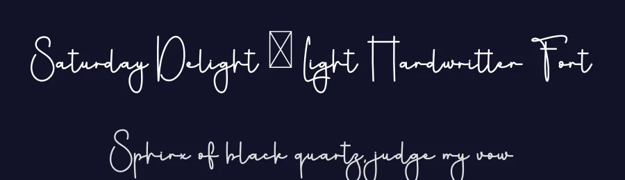 Saturday Delight – Light Handwritten Font by freshtypeink — Script Handwritten Font — thumbnail 2