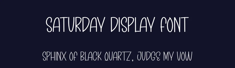 Saturday Display Font by andikastudio — Display Font — thumbnail 2