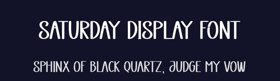 Saturday Display Font by andikastudio — Display Font — thumbnail 2