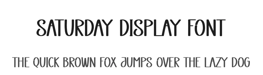 Saturday Display Font by andikastudio — Display Font