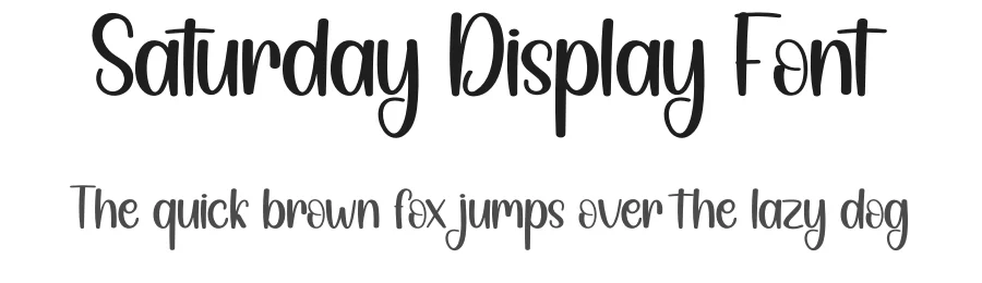 Saturday Display Font by creativeletter — Script Handwritten Font