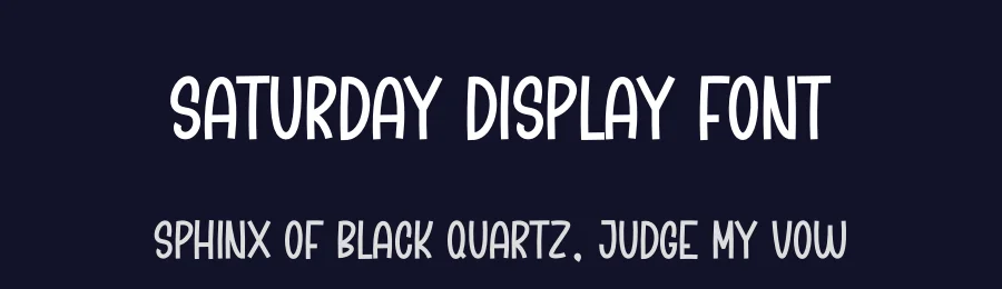 Saturday Display Font by creativeletter — Display Font — thumbnail 2