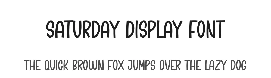 Saturday Display Font by creativeletter — Display Font