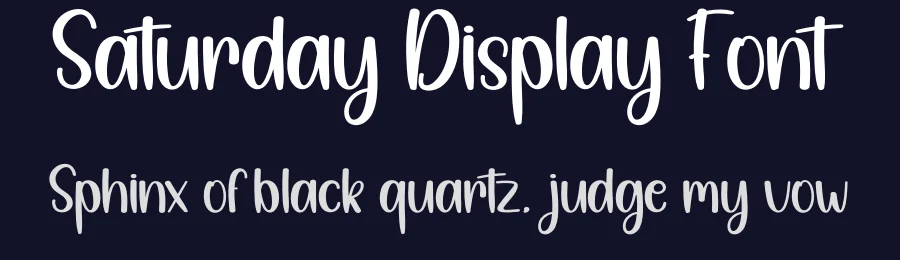 Saturday Display Font by creativeletter — Display Font — thumbnail 2