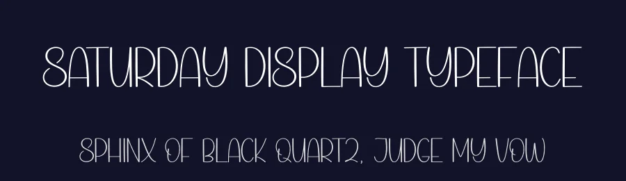 Saturday Display Typeface by andikastudio — Display Font — thumbnail 2