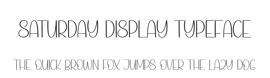 Saturday Display Typeface by andikastudio — Display Font