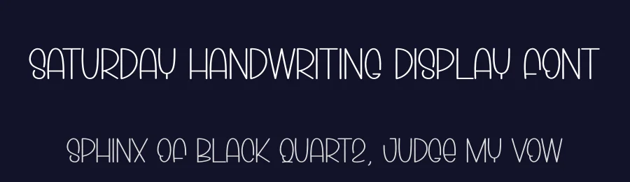 Saturday Handwriting Display Font by andikastudio — Display Font — thumbnail 2