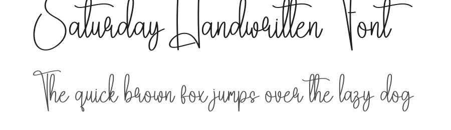 Saturday Handwritten Font by creativeletter — Script Handwritten Font