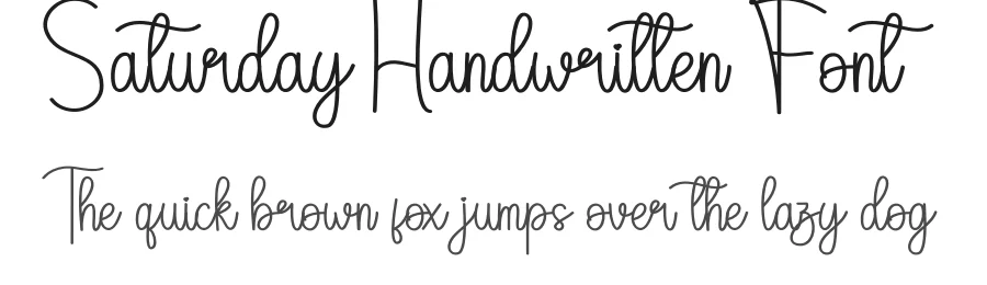 Saturday Handwritten Font by andikastudio — Script Handwritten Font