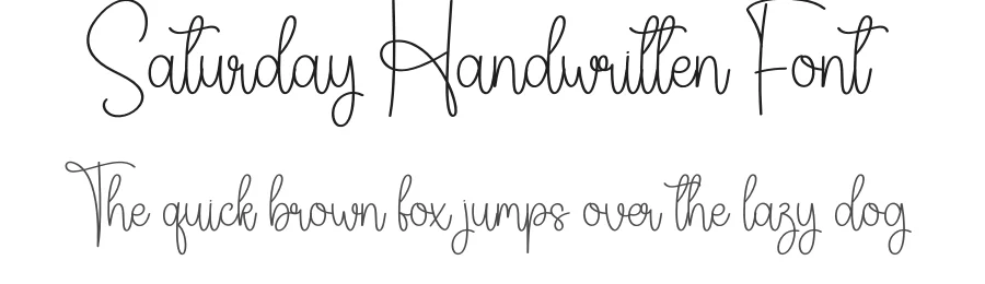 Saturday Handwritten Font by creativeletter — Script Handwritten Font