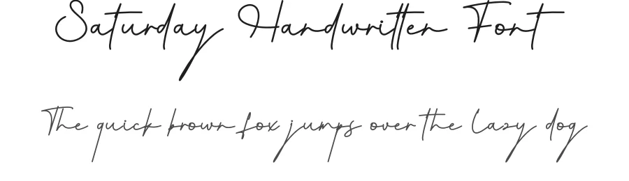 Saturday Handwritten Font by creativeletter — Script Handwritten Font