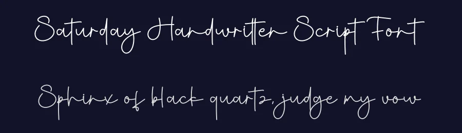 Saturday Handwritten Script Font by creativeletter — Script Handwritten Font — thumbnail 2