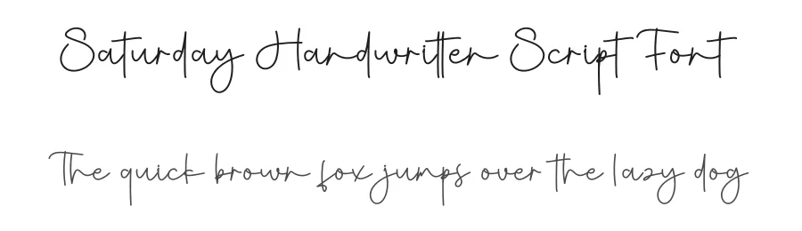 Saturday Handwritten Script Font by creativeletter — Script Handwritten Font