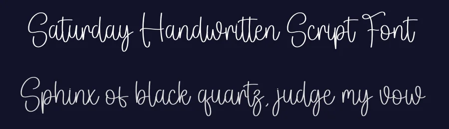 Saturday Handwritten Script Font by creativeletter — Script Handwritten Font — thumbnail 2