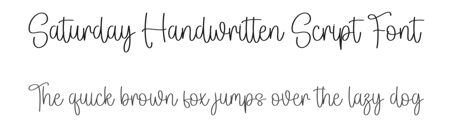 Saturday Handwritten Script Font by creativeletter — Script Handwritten Font
