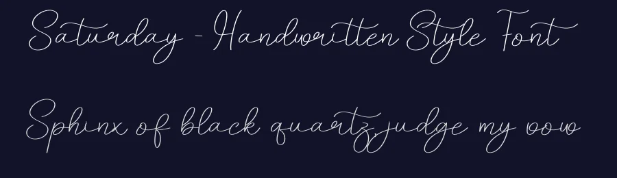 Saturday – Handwritten Style Font by creativeletter — Script Handwritten Font — thumbnail 2