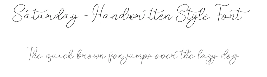 Saturday – Handwritten Style Font by creativeletter — Script Handwritten Font