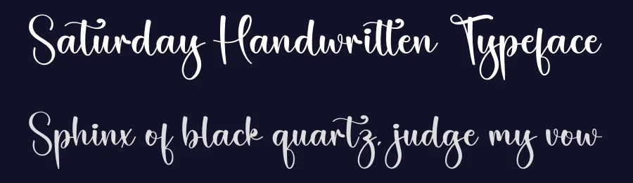 Saturday Handwritten Typeface by creativeletter — Script Handwritten Font — thumbnail 2