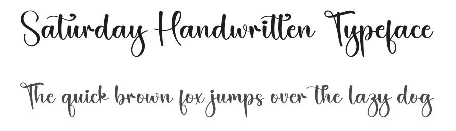 Saturday Handwritten Typeface by creativeletter — Script Handwritten Font
