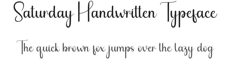 Saturday Handwritten Typeface by andikastudio — Script Handwritten Font